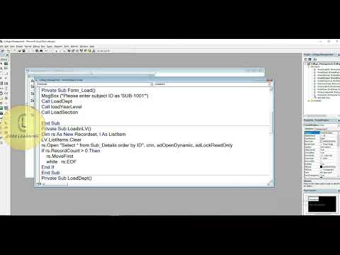 Vb6.0 | CMP 'frmAddSubject - load data in ListView' | CodeLearning