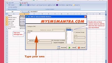 how to send bulk sms through excel sheet