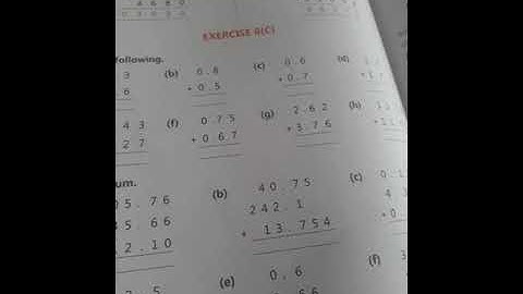 Class 4  Maths  chapter 8 (Decimals) Exercise 8 C