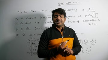 CSIR NET/JRF II GROUP THEORY   DEC 2019 II BY BALWAN MUDGIL II