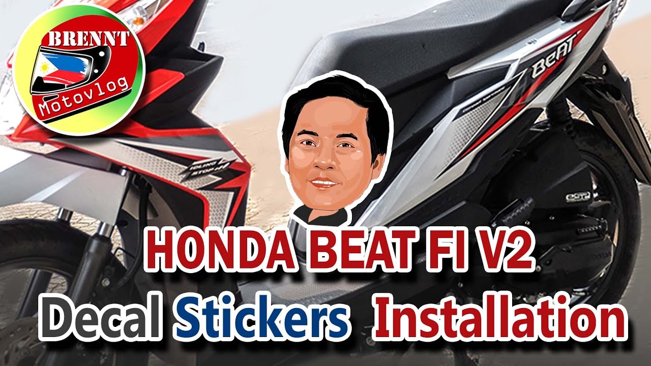 How to Install Sticker Decals on Honda Beat Fi V2 YouTube