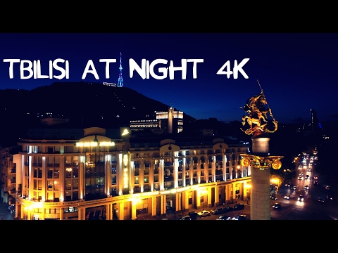 Night Tbilisi - Ночной Тбилиси - ღამის თბილისი 4K