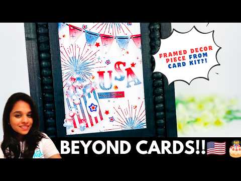 I Turned Card Dies Into a 3D Framed USA Décor Piece! 🇺🇸 (WOW Dimension!)