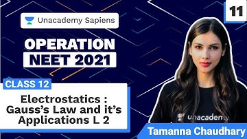 Operation NEET 2021 | Electrostatics L 11 | Gauss’s theorem & applications L 2  | Class 12 | Tamanna