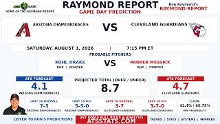 Arizona Diamondbacks vs Cleveland Guardians Prediction | Raymond Report | August 1, 2026