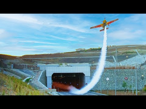 Flying A Plane Through Tunnels: World First | 4K HD