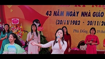 Bài ca người giáo viên nhân dân Tập thể  cô và trò khối 5 Trường tiểu học Yên Viên