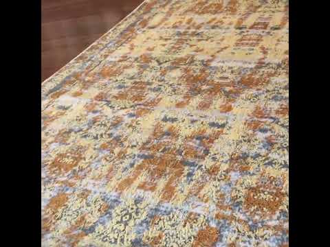Килим з бахромою 80×150 см сіро-золотий REFORM CARPET IMAJ 1805, Туреччина, у вітальню, спальню, кухню, видео 1