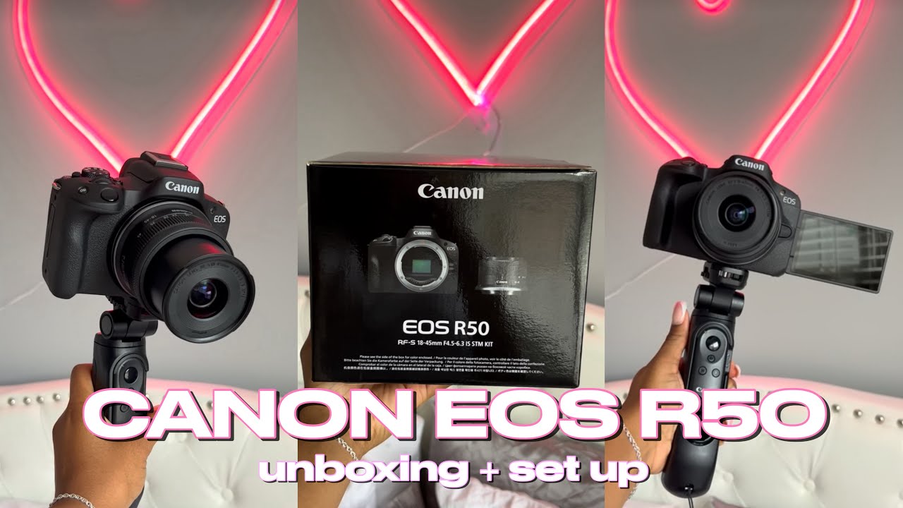 Распаковка + настройка беззеркальной камеры CANON EOS R50 + объективы и многое другое!