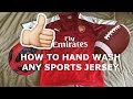 How to hand wash ANY sports jersey with everyday items!