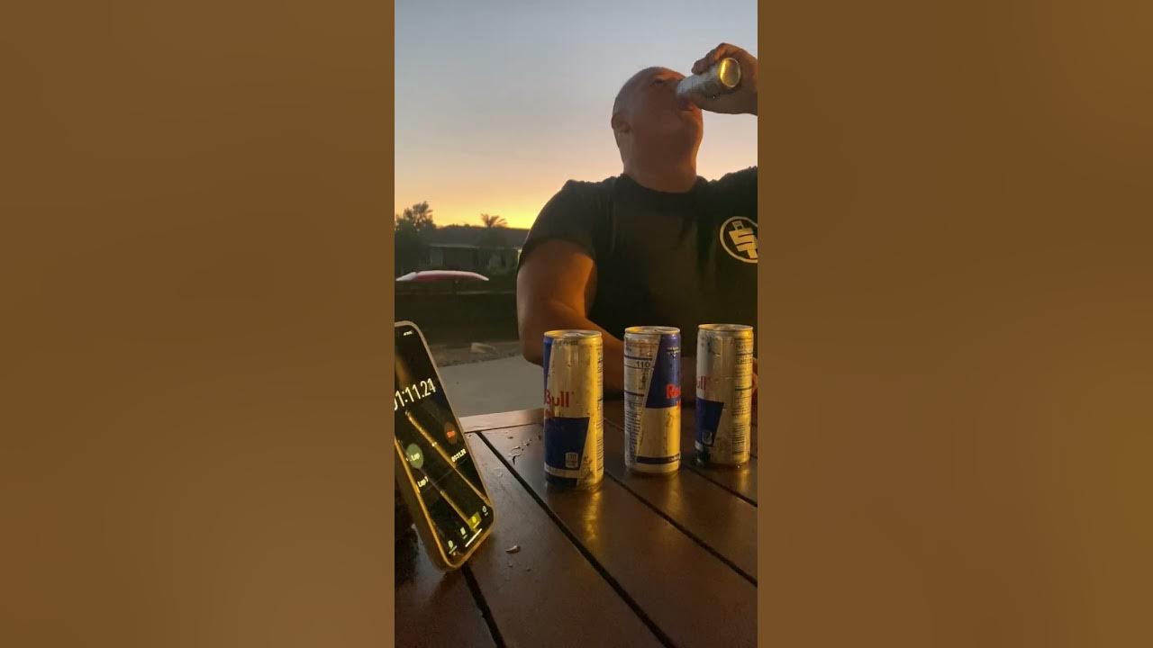 Official World Record Red Bull Speed Drinking 9 cans 2 minutes