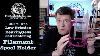 3D Printed Low Friction Bearingless SelfCentering Filament Spool Holder