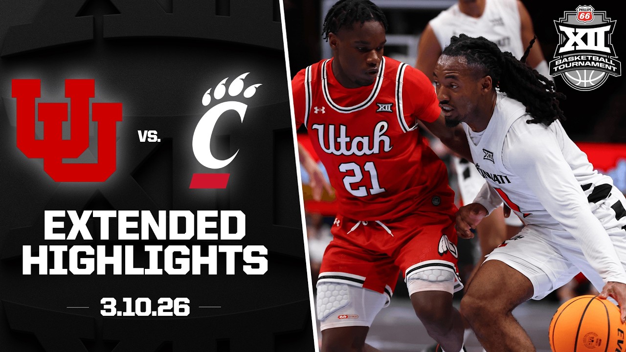 Utah vs. Cincinnati Extended Highlights | 2026 Phillips 66 Big 12 Men's Basketball Tournament