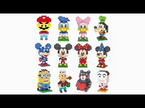 DIY Diamond Building Blocks Mini Cartoon Mickey-duck Animals Educational Bricks Compatible Toys