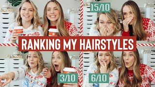 Rating my Christmas Morning Hairstyles  TEA  KayleyMelissa