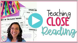 Close Reading- Create Careful Readers!