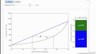 P-x-y and T-x-y Diagrams for VLE (Interactive Simulation)