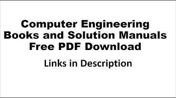 Computer Engineering Books and Solution Manuals Free PDF Download  - Links in Description