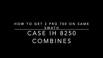 Case IH 8250 Combine with Pro 700 Monitor- Locking 2 Combines on Same Swath for Soybean Harvest