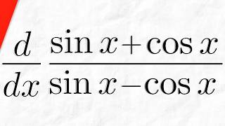 Derivative of (sinx cosx)/(sinx-cosx) | Calculus 1 Exercises