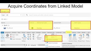 Link Revit Model and Acquire Coordinates from Linked Model