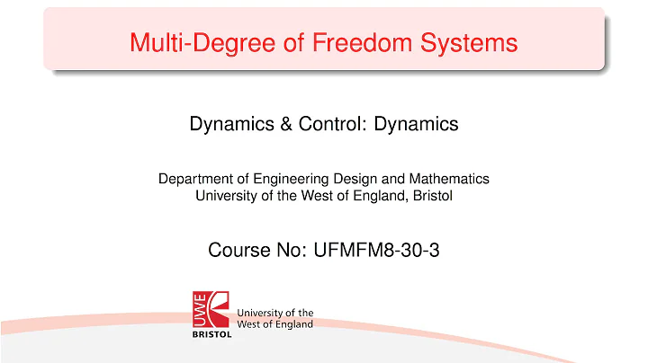 Dynamics and Control 6-2 Modal Analysis Worked Example 1
