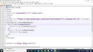 jquery tutorial in bangla stop() part 9