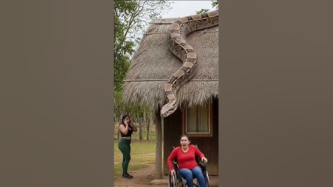 “Wheelchair Girl Attacked by Giant Snake 😱 | Shocking Real Scene”#ytshorts #subscribe