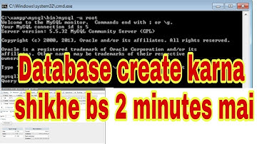 How to create database by command prompt in php || Knowledge Web