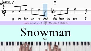 Sia -  Snowman | Course Preview | Piano Tutorial (EASY)