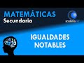 Identidades o igualdades notables - Matemáticas - Potencia al cuadrado de polinomios (binomios)