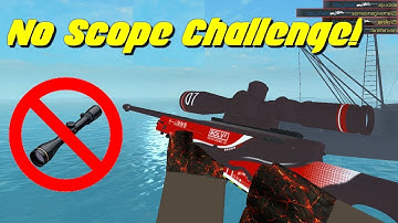 AWP No Scope Only Challenge! (Counter Blox)