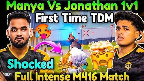 Jonathan vs Manya First Time 1v1 TDMFight | BGMI 1v1 Showdown |the Real King of TDM?