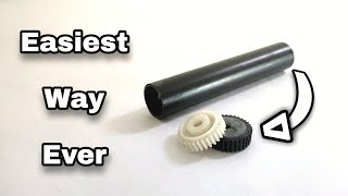 how to make a gear of any size using PVC pipe | creative diy