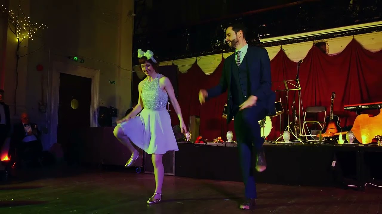 Aila & James shag dancing at the Queen Bee's Ball, Limehouse Town Hall, Dec. 2025