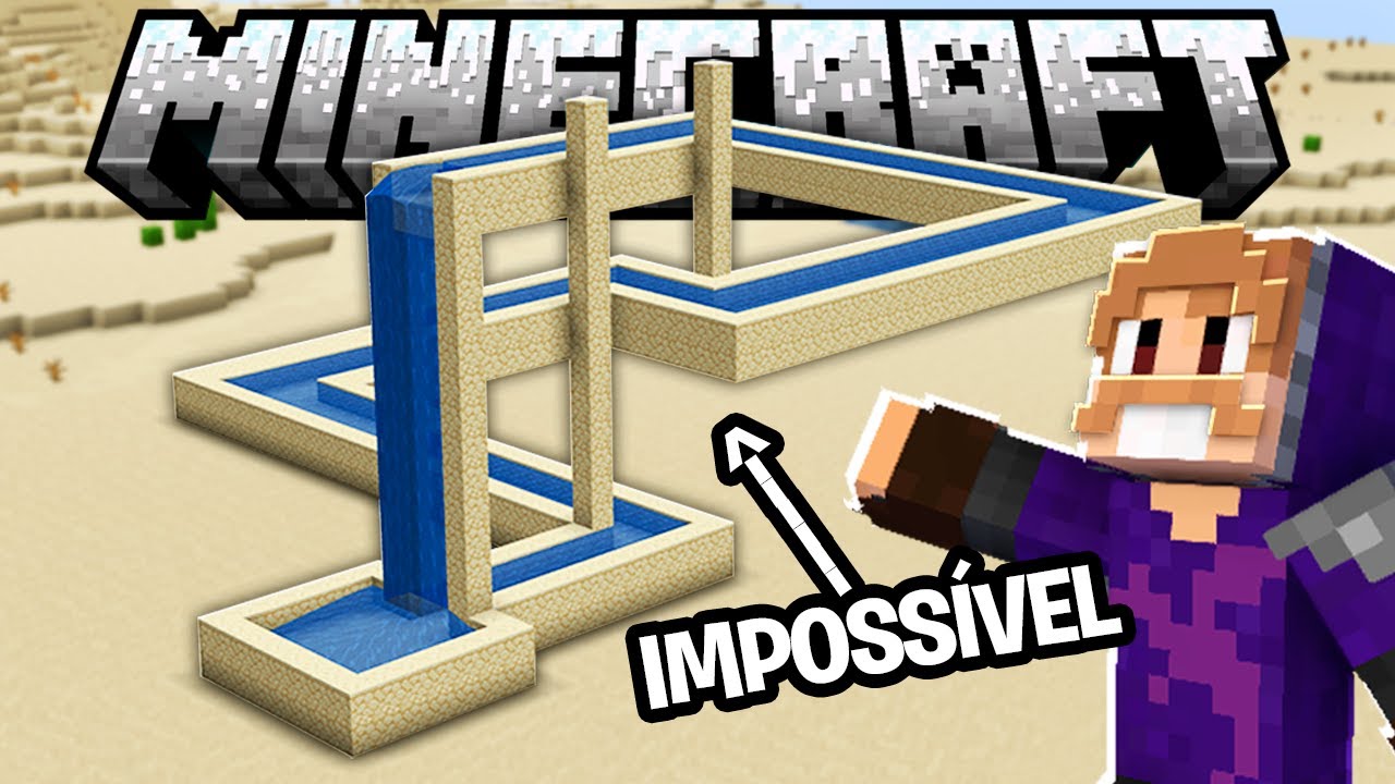 A CASCATA IMPOSSÍVEL! (ILUSÃO DE ÓTICA) NO MINECRAFT 1.17 