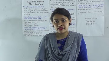 Class:  Five, Subject: BGS (Lecture-6, H.W.- 4), Topic: Ch: 10 (Short Question)