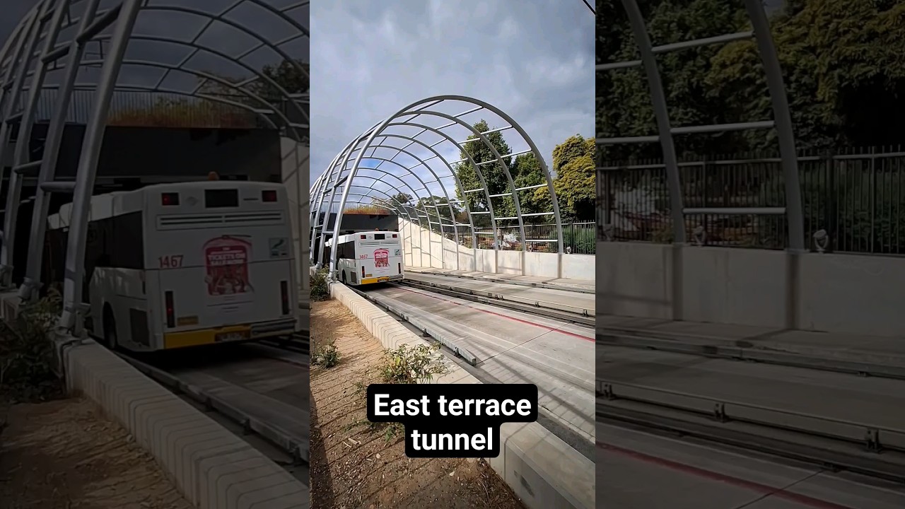 Adelaide Bus O'Bahn Way. East Terrace tunnel. This is another end of o'bahn
