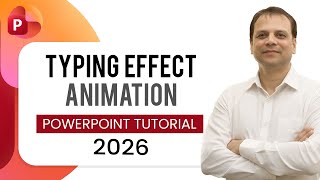 Typing Effect Animation in PowerPoint (2026) | Text Typing Animation Step-by-Step #powerpoint
