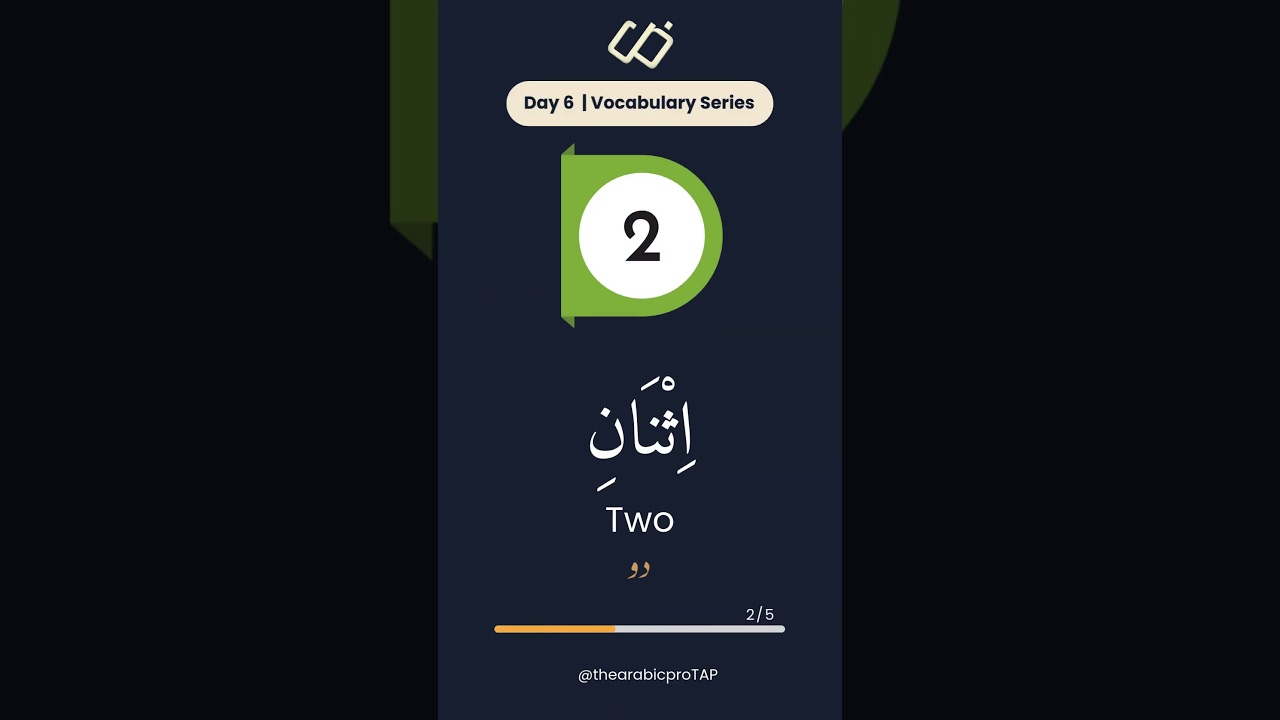 Count 1-5 in Arabic in 10 Seconds! 🔢| Learn 5 Arabic Words in 10 Seconds (Day 6/100 Challenge) 🚀