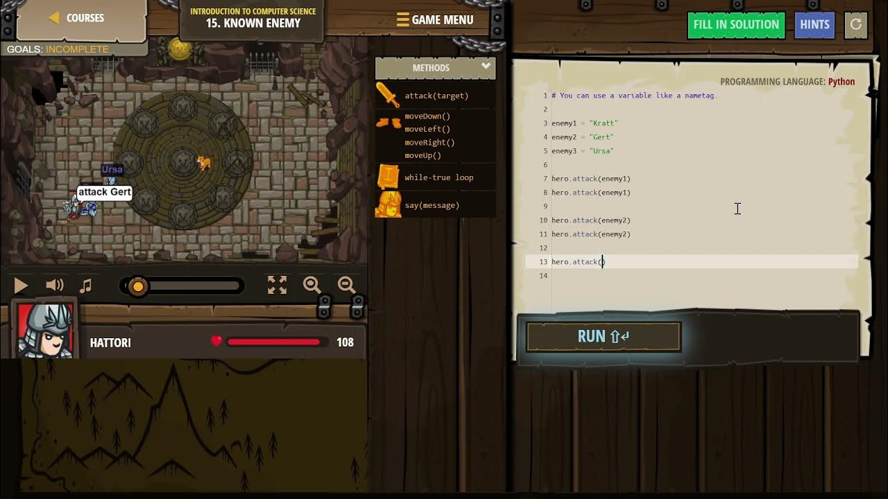 CodeCombat level 15 answer - YouTube