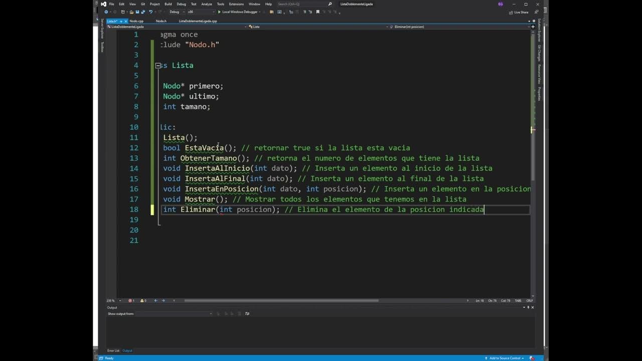 Lista Doblemente Ligada C++ - YouTube