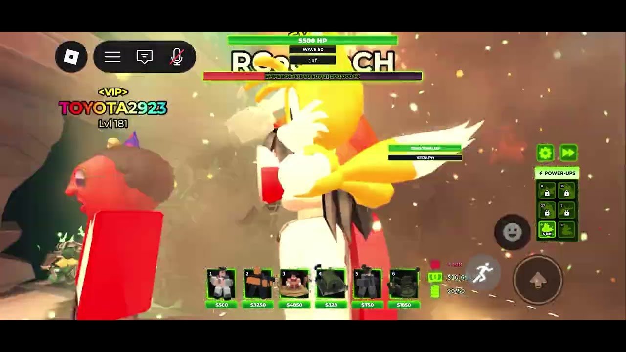 Roblox - Tower Defense X - Emperor boss battle