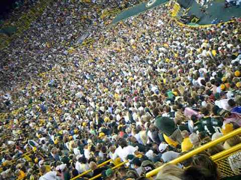 human wave at a Packer game