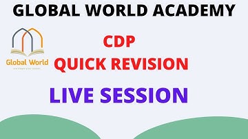 CDP QUICK REVISION SESSION 01 - PREVIOUS YEAR PAPER QUESTIONS #MPTET #CTET #UPTET