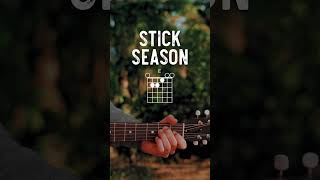 Stick Season Noah Kahan Guitar Tutorial // Stick Season Guitar Lesson