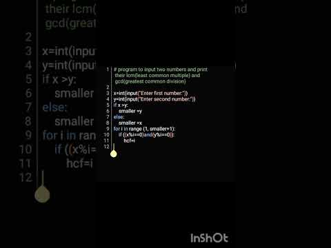 Program to input two numbers and print L.C.M and G.C.D #program @program_world #python