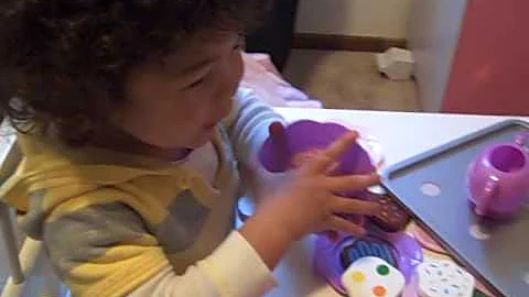 Reese, Jordyn and their tea party.