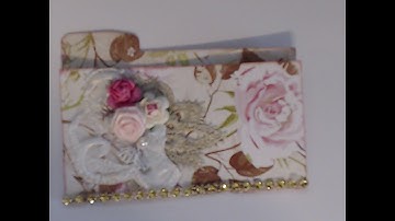 Making Mini File Folders for Embellishments -Shabby Chic, Pretty and Sweet