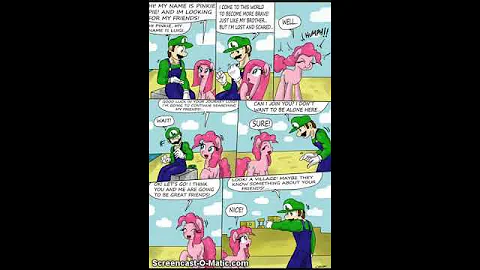 Luigi And pinkie Comic (Dub) Voiced by Kayla
